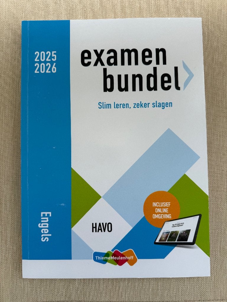 Examenbundel Havo Engels 2025/2026, Engels, Ophalen of Verzenden, Zo goed als nieuw, HAVO