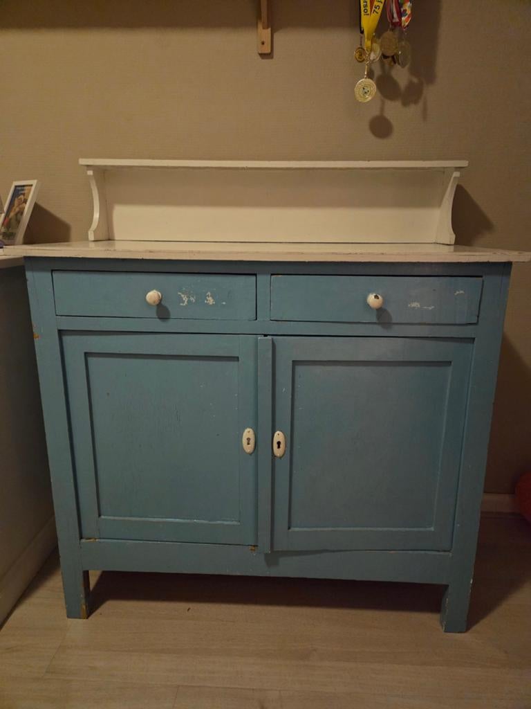Dressoir kast opknapper - Charmant project meubel, Huis en Inrichting, Ophalen, Gebruikt, Met deur(en), Vintage, Brocante, Landelijk