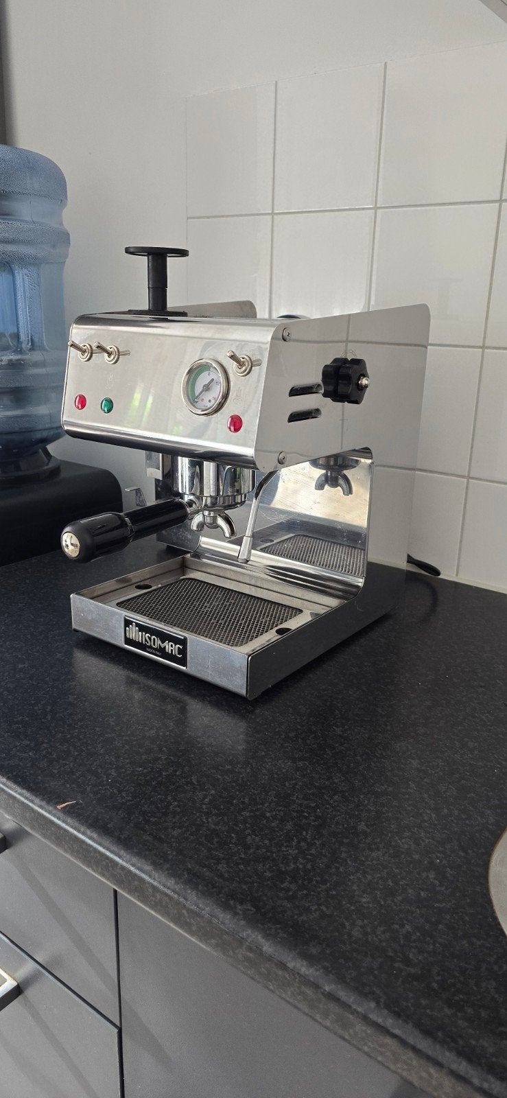 Isomac Maverick espressomachine – RVS – opknapper, Witgoed en Apparatuur, Koffiezetapparaten, Stoompijpje, Gebruikt, Espresso apparaat