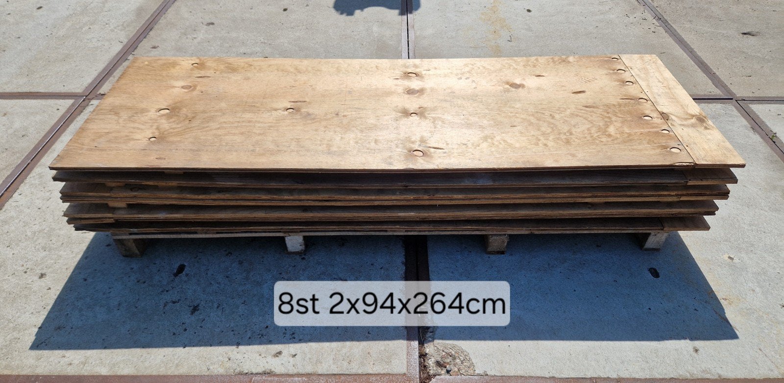 8st houten legborden 2x94x264cm, Ophalen, Gebruikt, Hout, 20 tot 50 mm