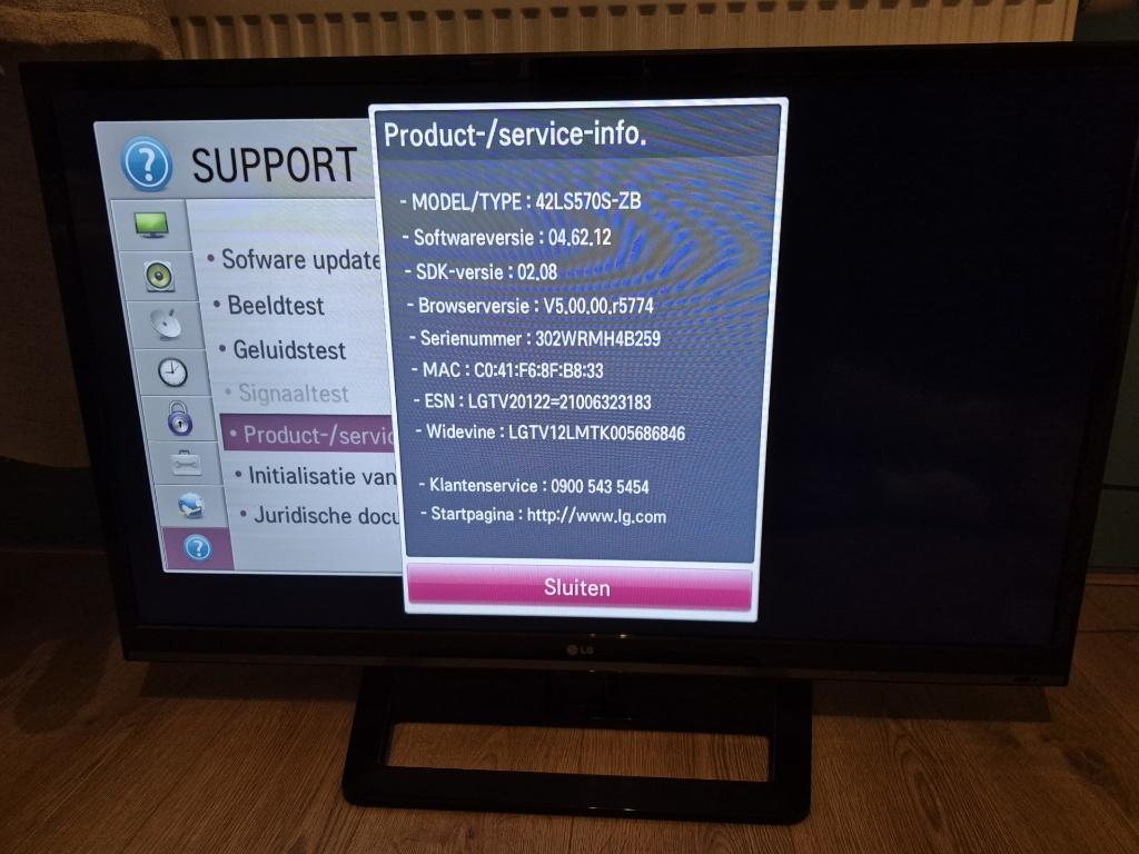 LG 42LS570S Full HD - LCD, Ophalen, Gebruikt, 50 Hz, LCD