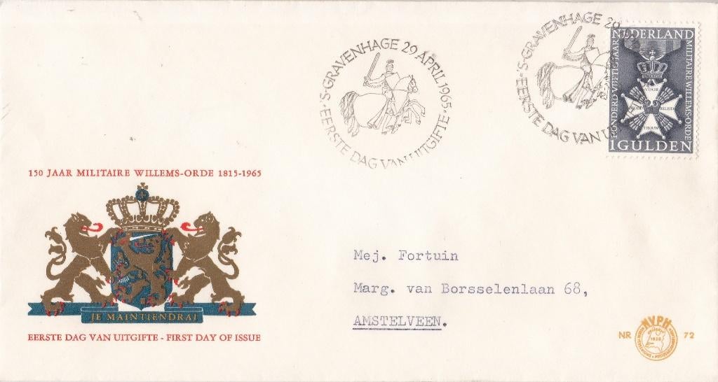Nederland FDC E72 – Willemsorde – NVPH 839, Verzenden, Beschreven, Nederland