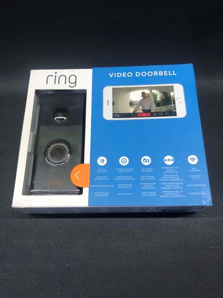 Ring Video Deurbel - Slimme Deurbel met Camera, Ophalen of Verzenden, Bewegingsdetectiesensor, Zo goed als nieuw, Draadloos