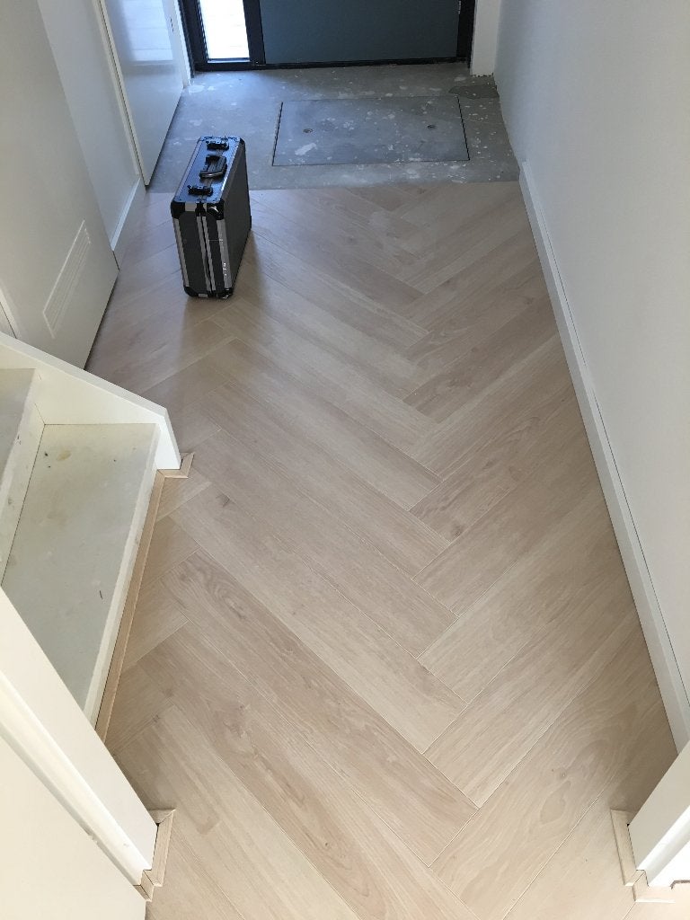 Laminaat - PVC - Visgraat - Montage, 75 m² of meer, Nieuw, Geel, Ophalen of Verzenden