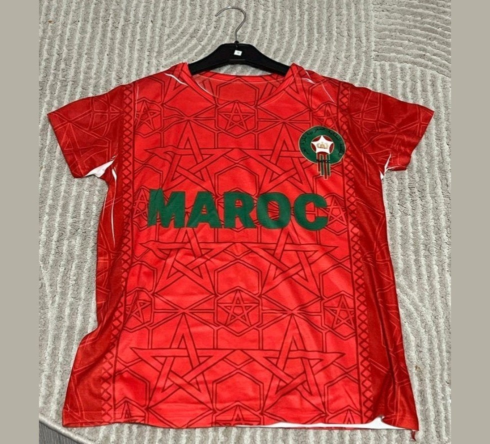 Marokko voetbalshirt - Maat 110/164, Onbekend, Overige maten, Ophalen of Verzenden, Voetbal
