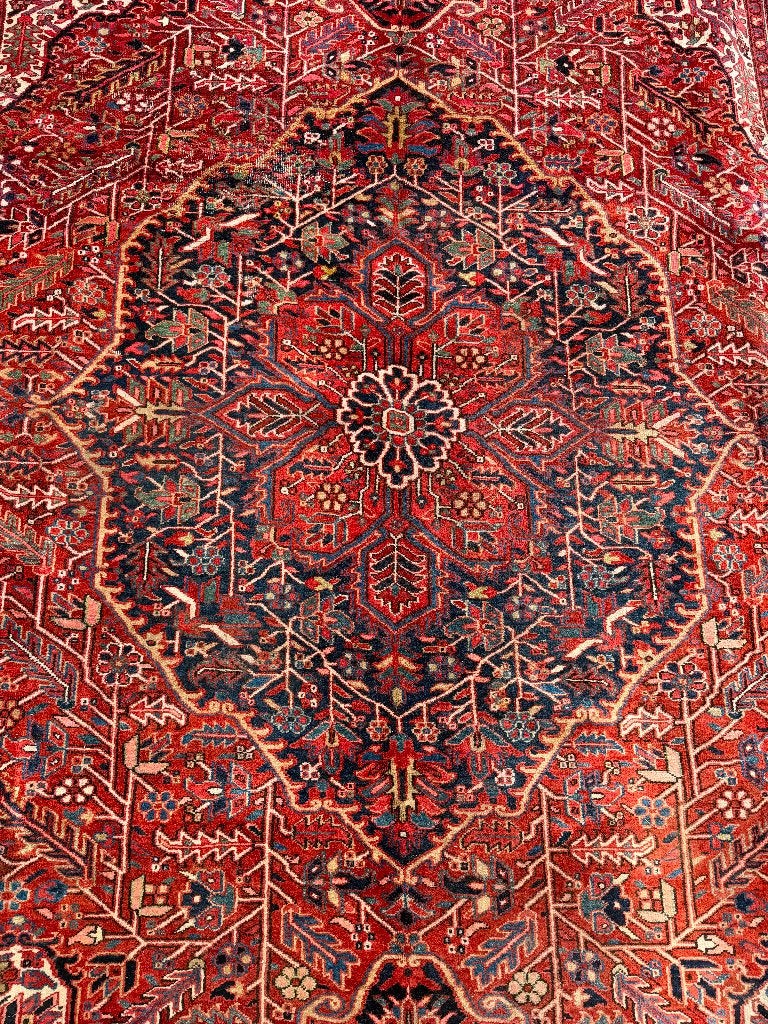 Prachtig Heriz Perzisch Tapijt – 365x265 cm – Scherpe Prijs, Gebruikt, Wol, 200 cm of meer, Ophalen of Verzenden