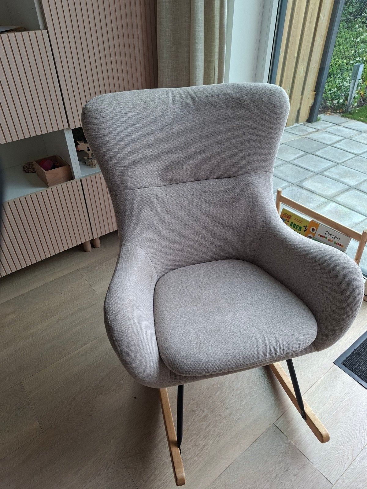 Mooie beige quax schommelstoel, Ophalen