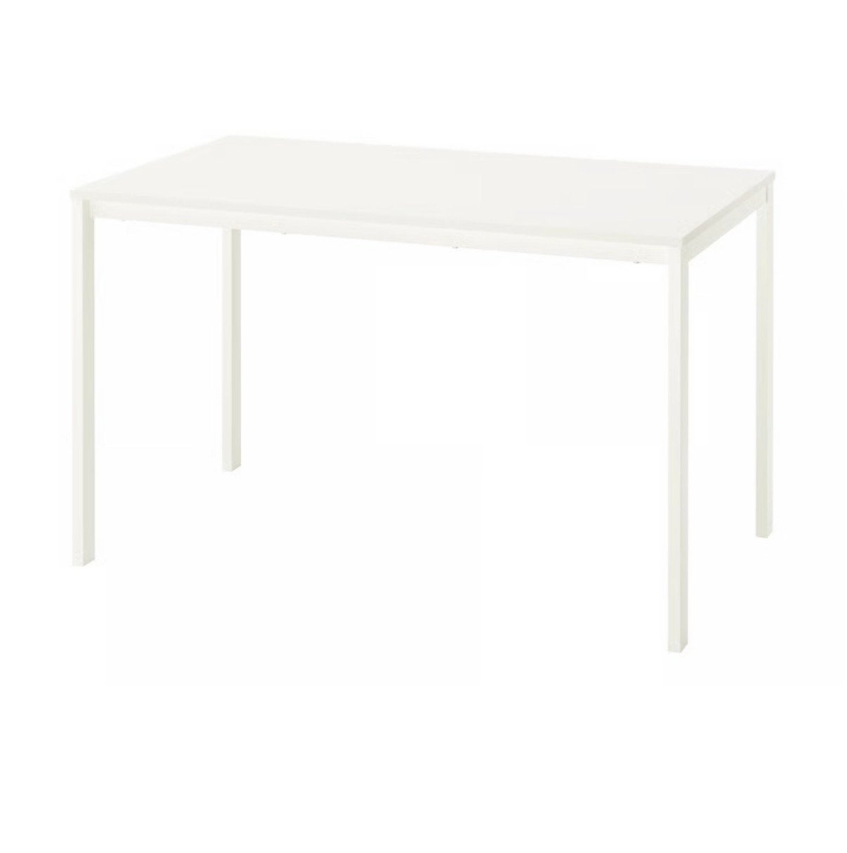 Witte IKEA VIHALS eettafel / bureau  (125x74x75 cm), Overige materialen, 100 tot 150 cm, Zo goed als nieuw, Vier personen