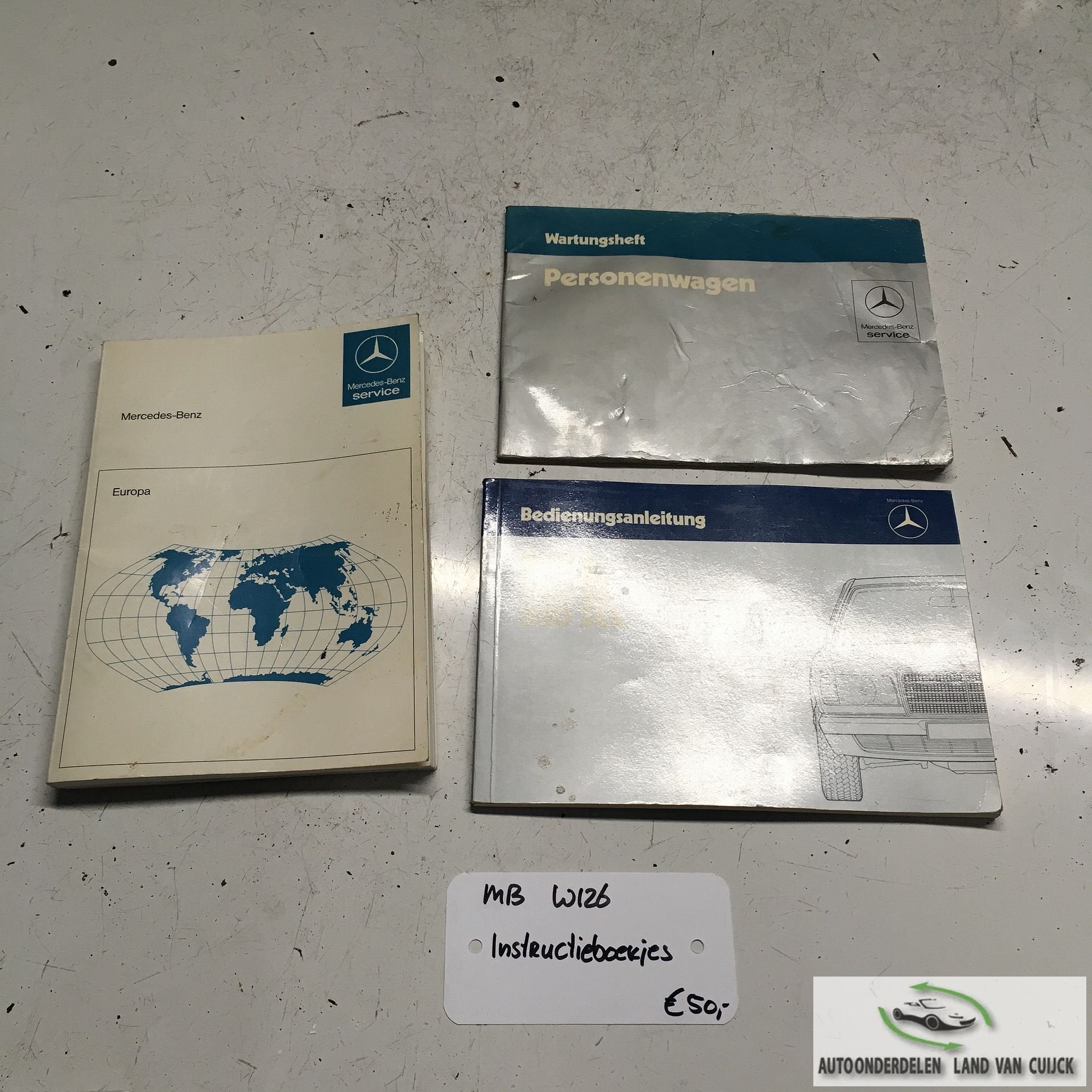 Mercedes W126   1982  Instructieboekjes Duits, Ophalen of Verzenden