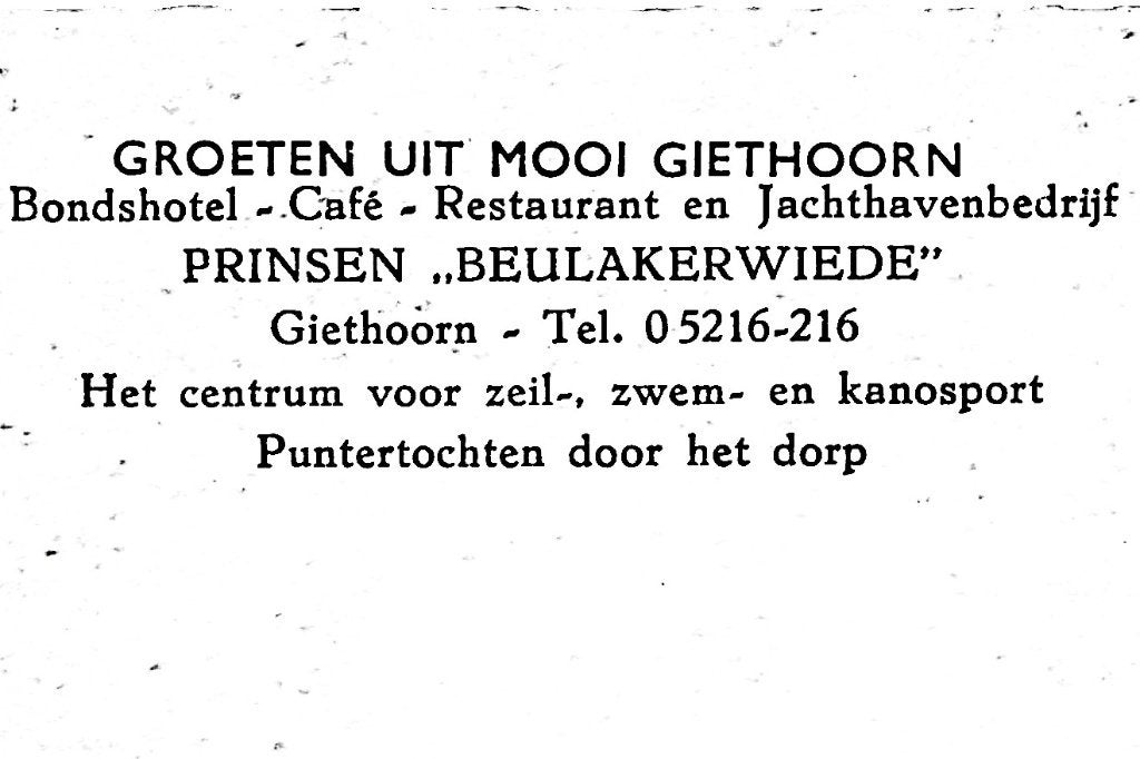 806350 Giethoorn Dorpsgracht O Nette oude kaart onbeschreven, Ophalen of Verzenden, 1960 tot 1980, Ongelopen, Overijssel