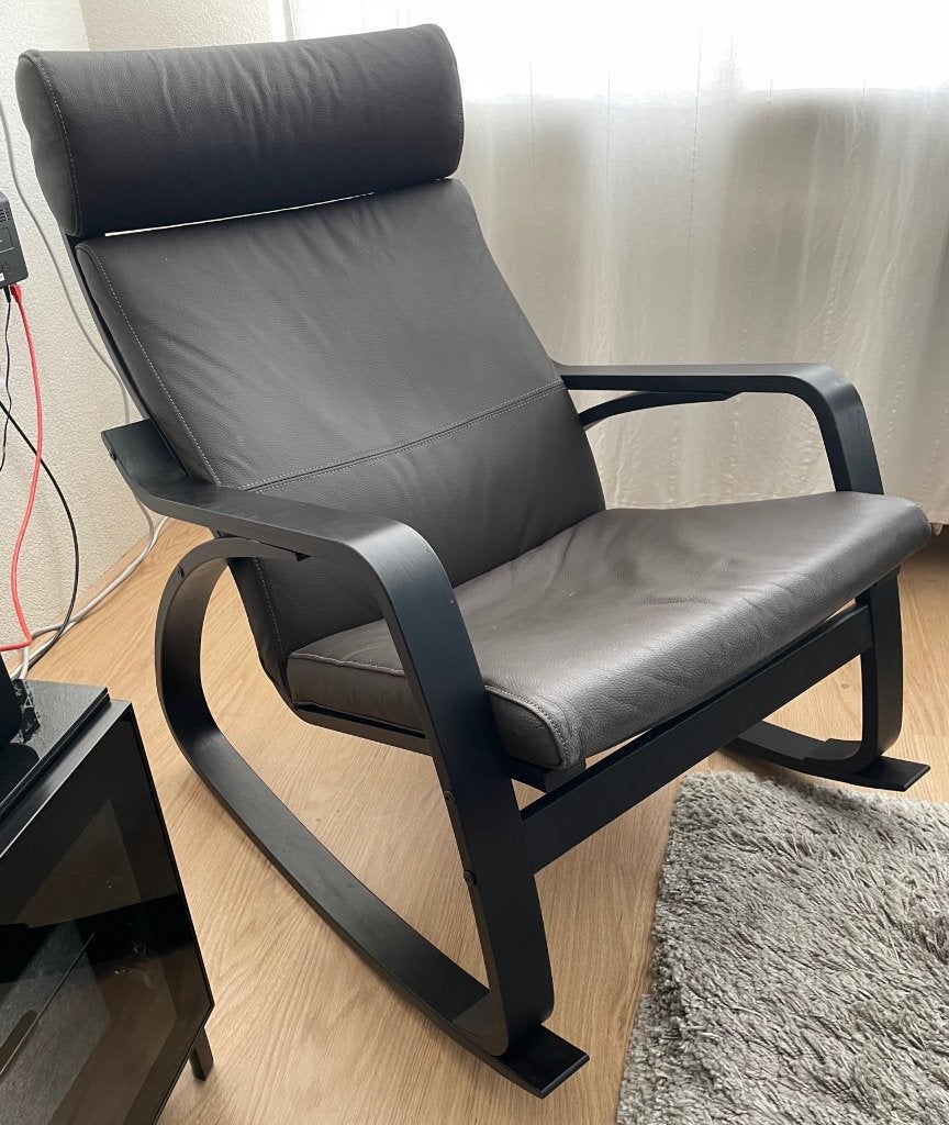 IKEA POÄNG Fauteuil – Donkerbruin – In Zeer Goede Staat, Ophalen, Overige materialen, Bruin, Zo goed als nieuw