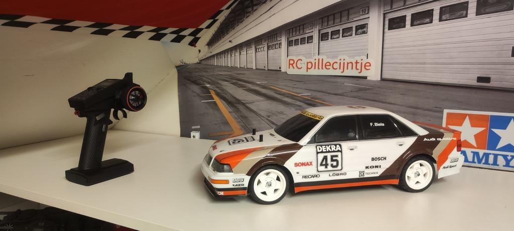 Tamiya tt02 audi quattro, Ophalen of Verzenden, Nieuw, Auto onroad