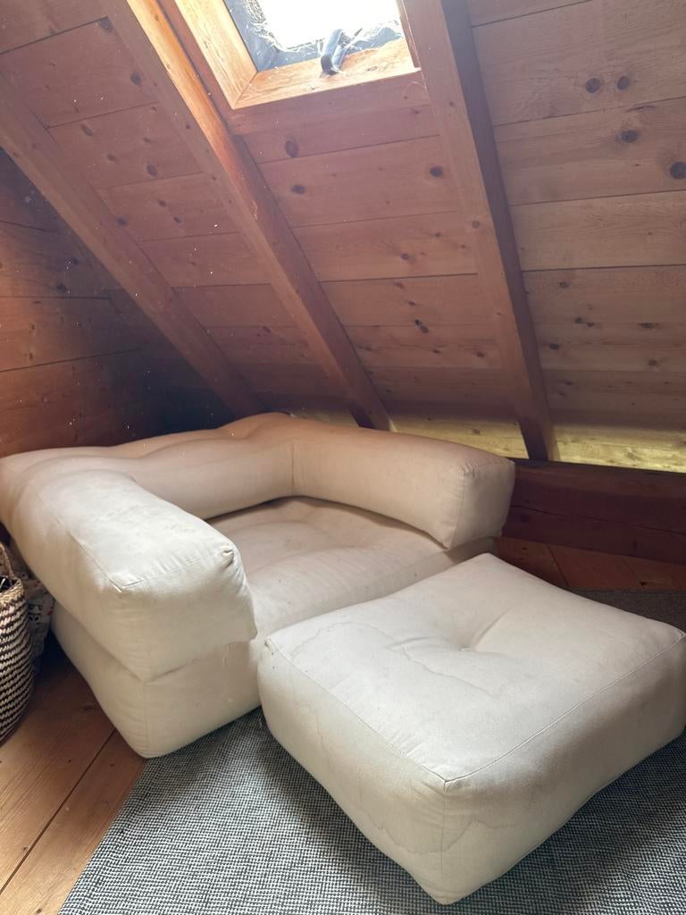 Karup slaapfauteuil / poef - comfortabel en handig, Ophalen, Gebruikt, 125 cm of meer, 75 tot 100 cm
