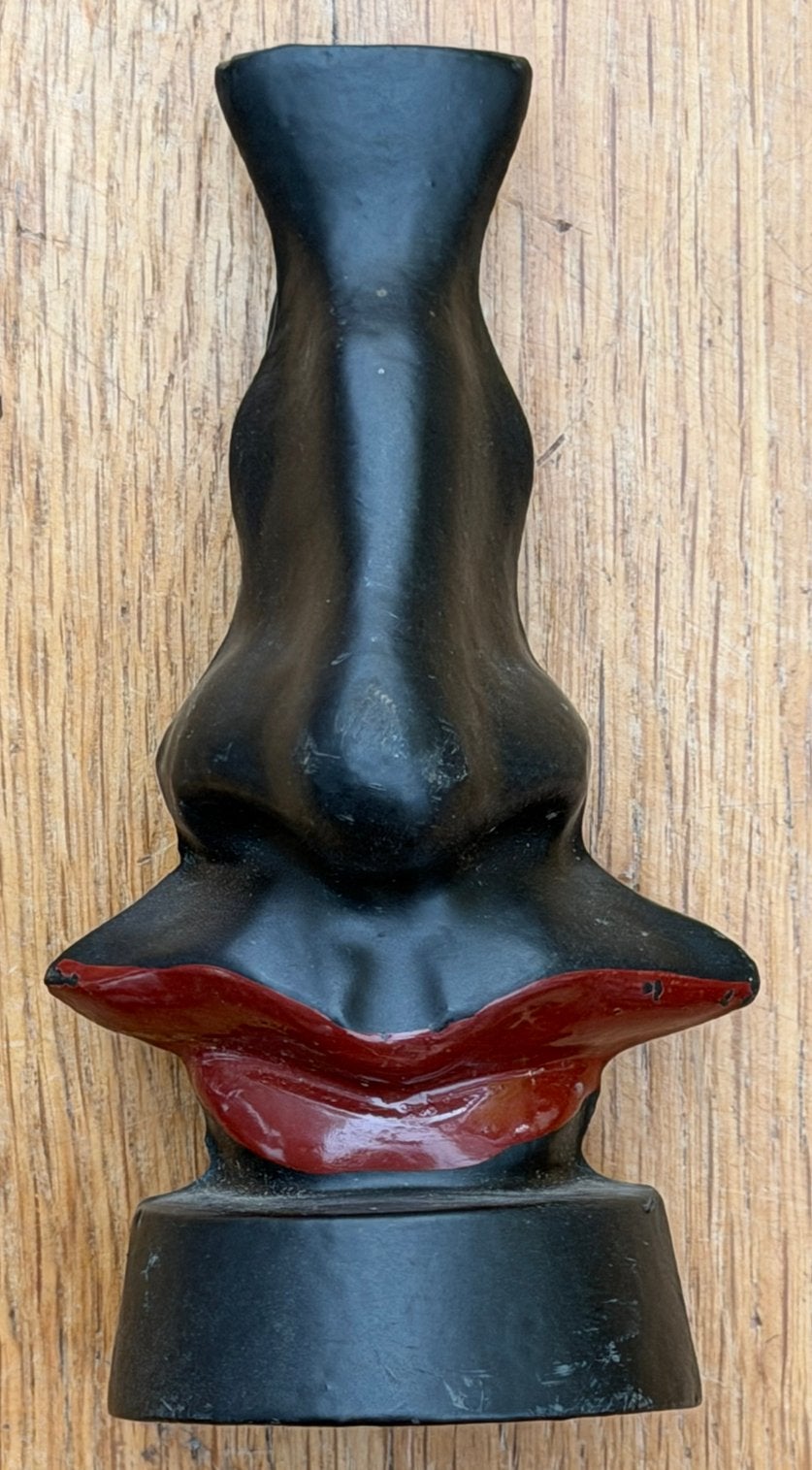 Vintage metalen brilhouder Dali - style, Overige merken, Verzenden, Zwart, Zo goed als nieuw