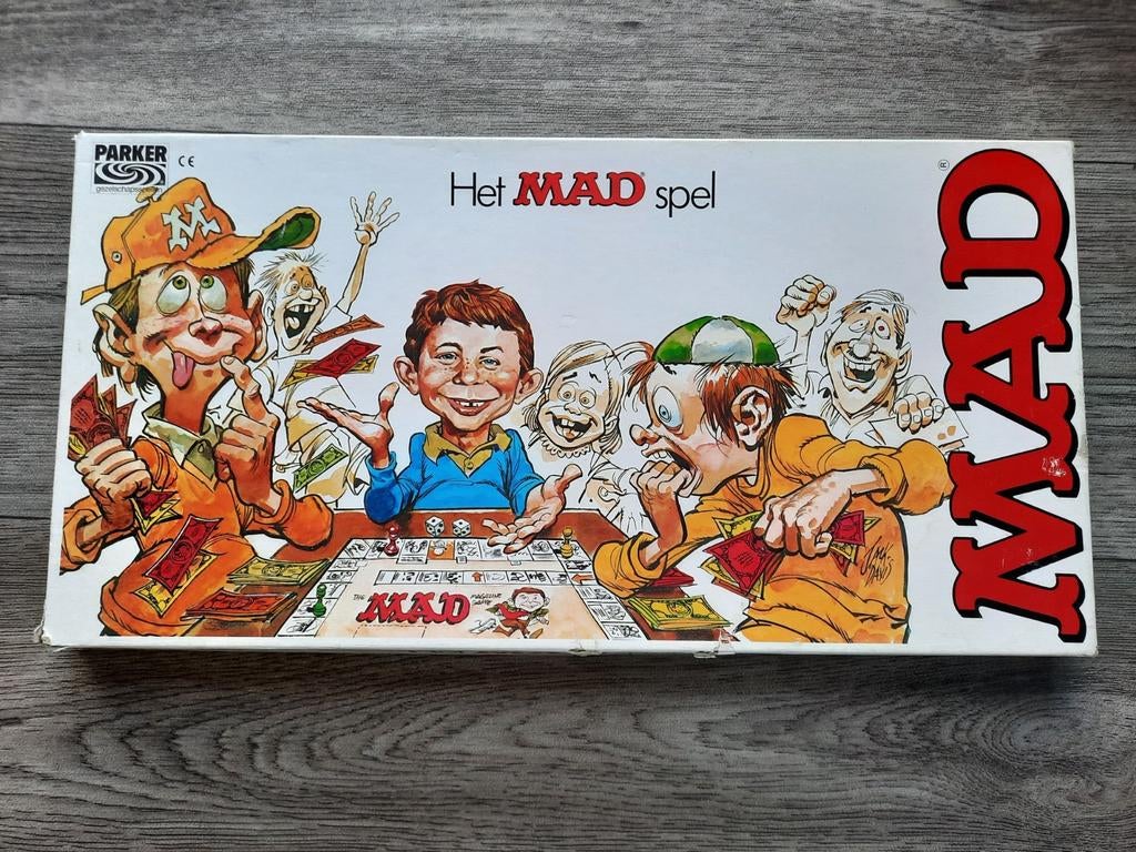 Mad het bordspel bord spel, Hobby en Vrije tijd, Gezelschapsspellen | Bordspellen, Een of twee spelers, Ophalen of Verzenden, Zo goed als nieuw