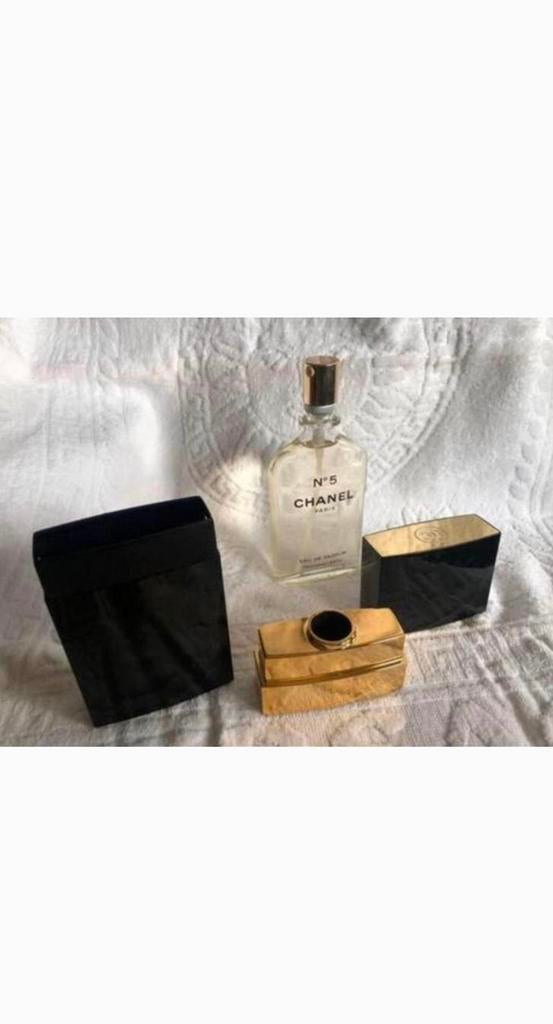 Vintage Chanel No 5. tasverstuiver, Ophalen, Zo goed als nieuw, Parfumfles
