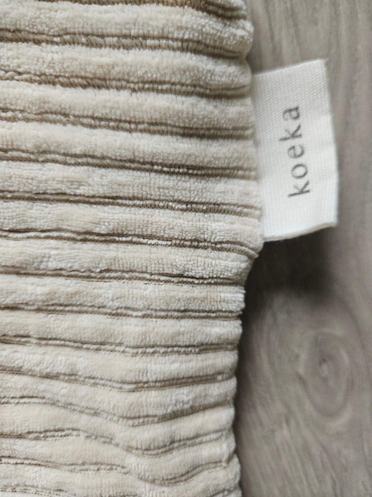 Koeka Luiertas Rib Beige met Verschoningsmat en Badcape, Ophalen of Verzenden, Zo goed als nieuw, Schoudertas