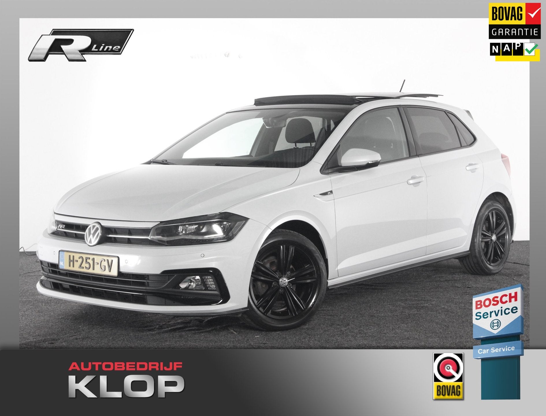 Volkswagen Polo 1.0 TSI R-line 2X | NL-auto | panoramadak |, Auto's, Volkswagen, Stof, Gebruikt, Euro 6, 95 pk