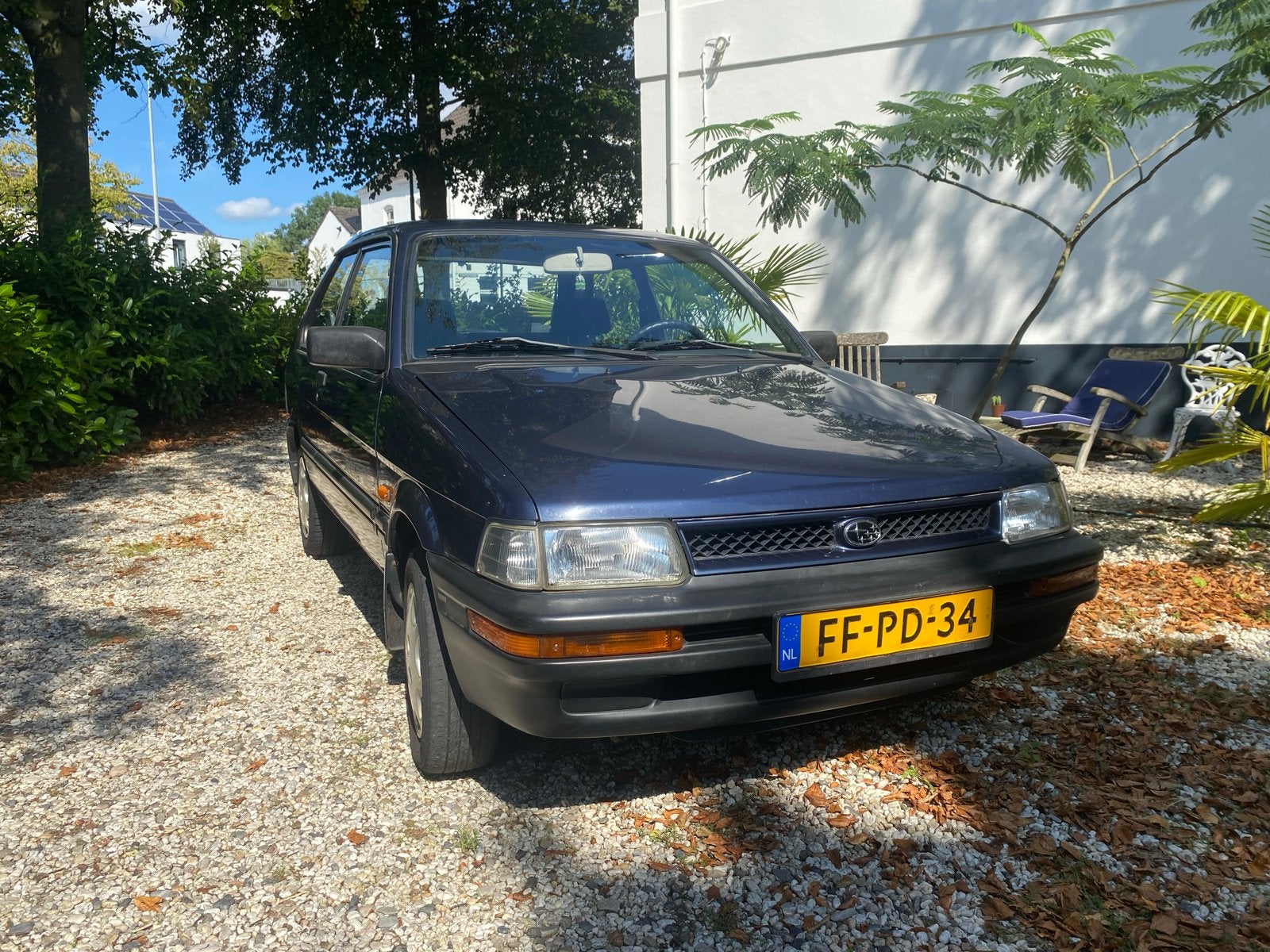 Subaru Justy 1.2 S/ii Ecvt AUT U9 1992 Blauw, Justy, Blauw, Origineel Nederlands, 3 cilinders