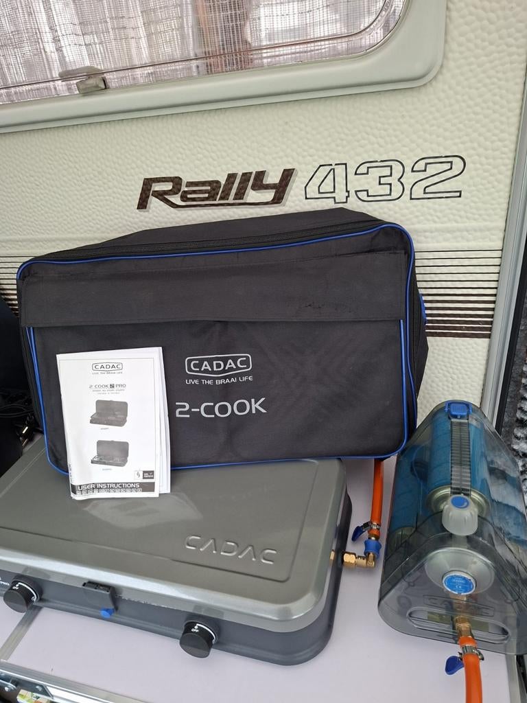 Cadac 2-Cook Pro Deluxe Campinggasstel met accessoires, Ophalen, Zo goed als nieuw