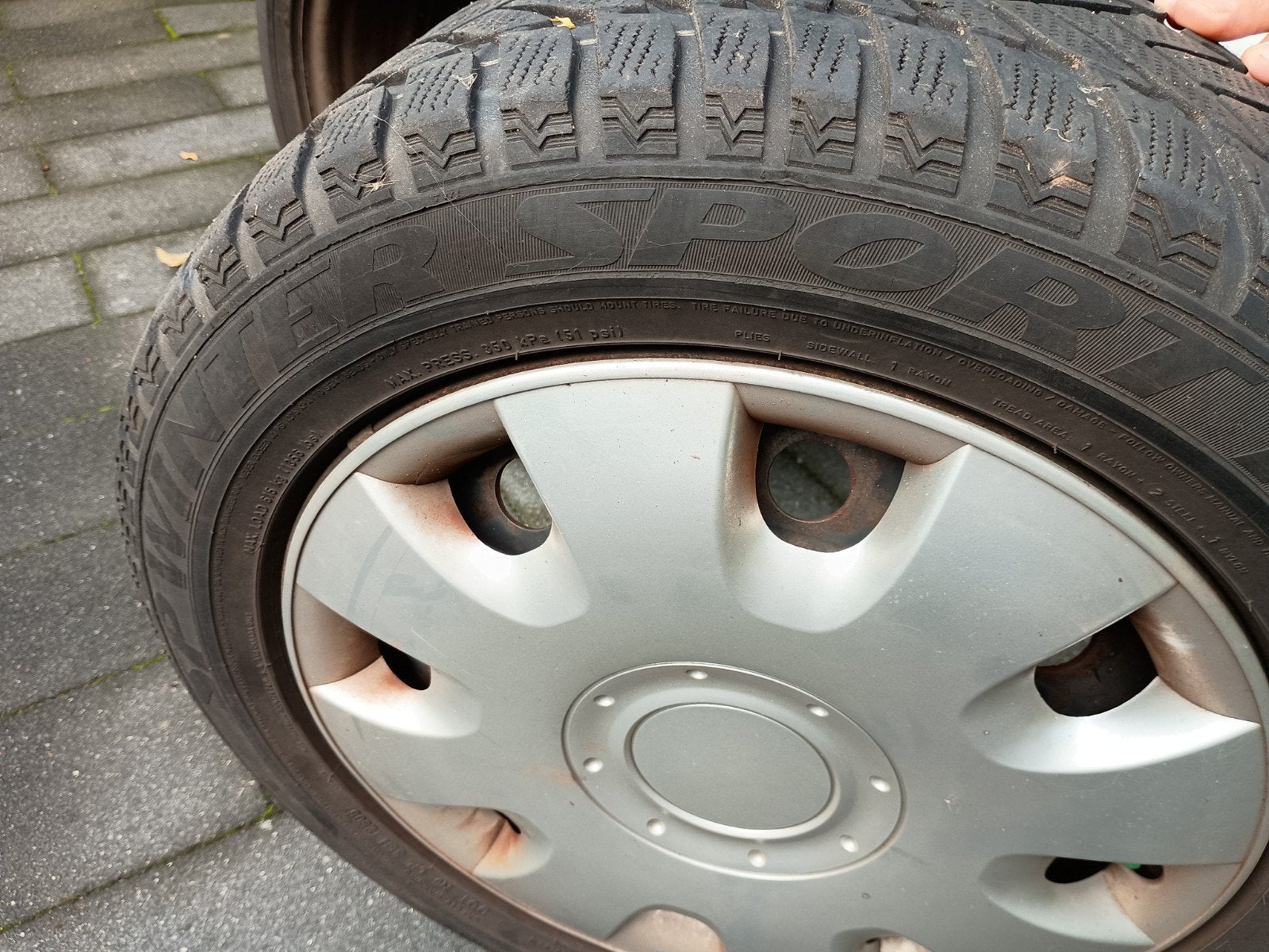 4 Winterbanden Dunlop 205/55R16 voor Toyota Auris Hybride, Auto-onderdelen, Ophalen, Gebruikt