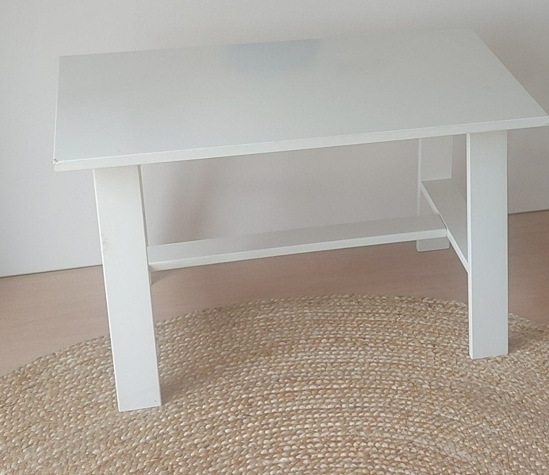 te koop witte salontafel, Huis en Inrichting, Tafels | Salontafels, Ophalen of Verzenden, Rechthoekig, 100 tot 150 cm, 50 tot 100 cm