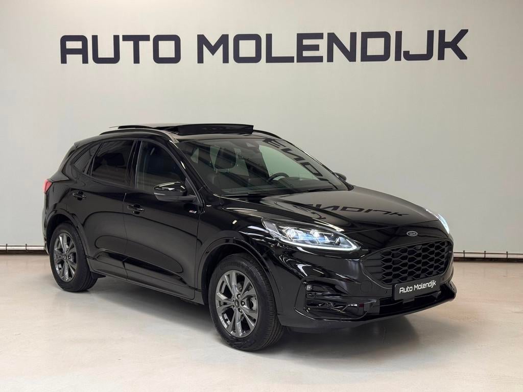 Ford Kuga 2.5 PHEV ST-Line Panoramadak / winterpak / camera, Auto's, Stof, Gebruikt, Zwart, Zwart