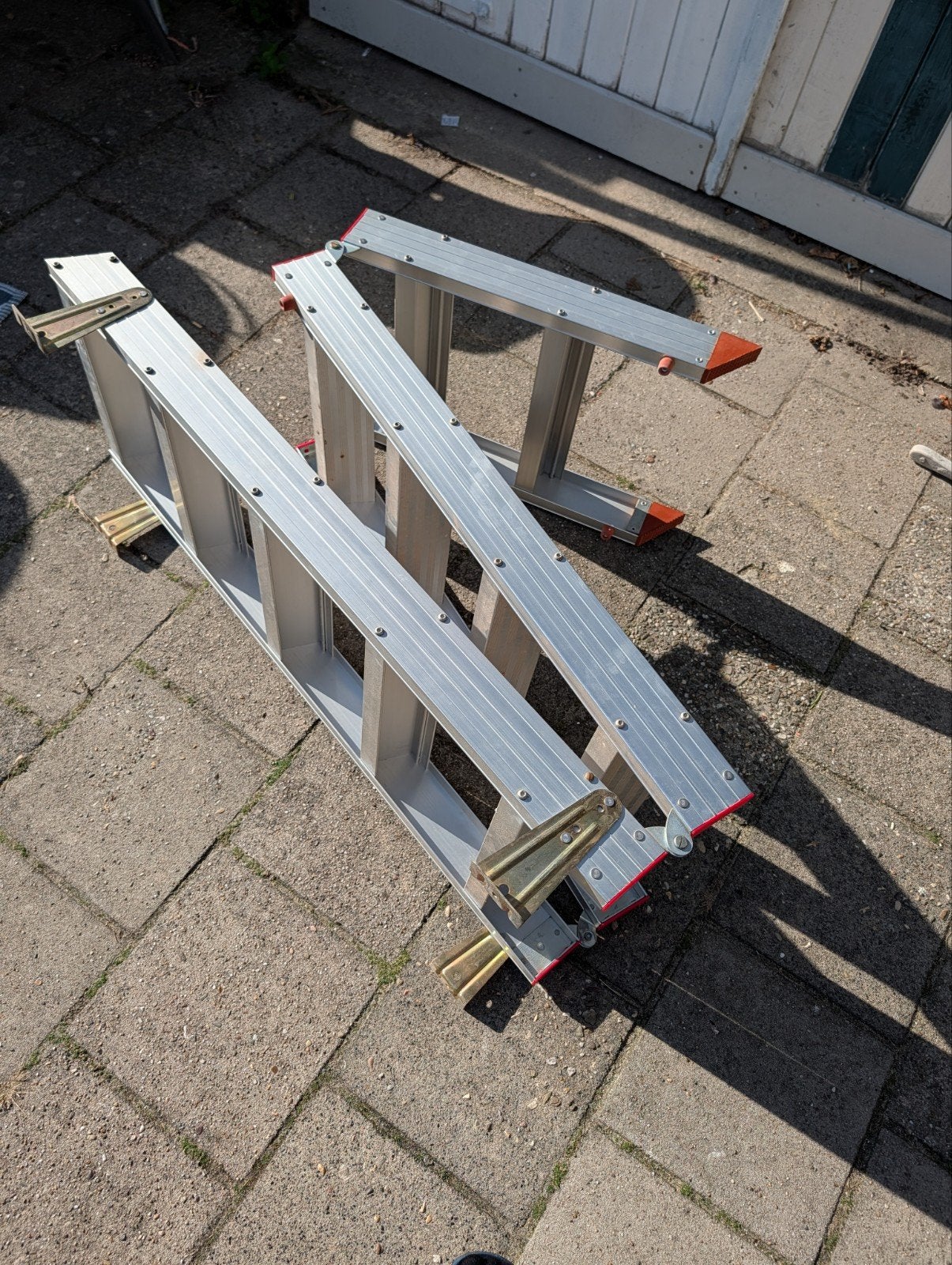 Aluminium uitklapbare vlizotrap - 2,6 meter, Ophalen, Gebruikt, Ladder, Opvouwbaar of Inschuifbaar