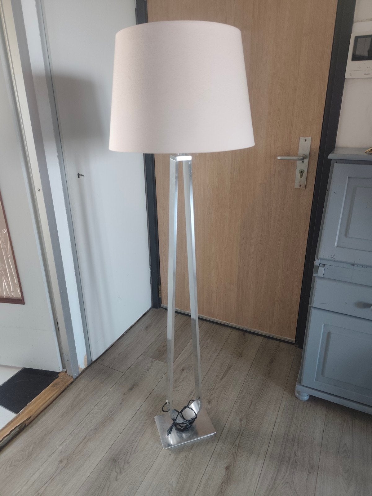 IKEA vloerlamp met dimmer, Huis en Inrichting, Ophalen, Gebruikt, E27 (groot), Textiel