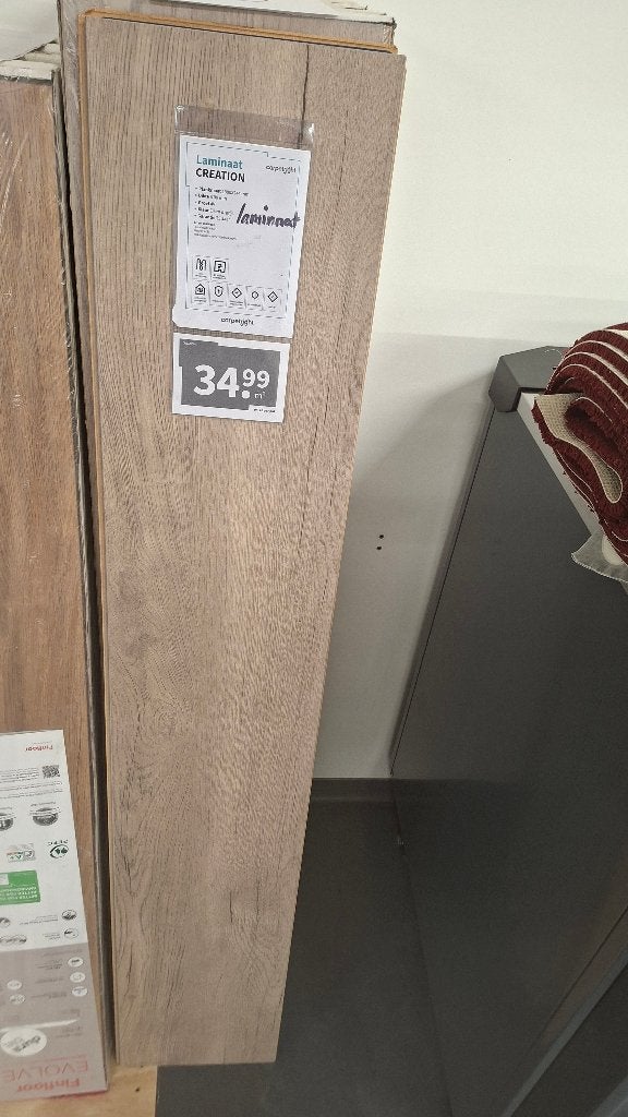 Mooie click laminaat vloer 10m2 Carpet Right Donker grijs, Ophalen, ., ., Overige typen