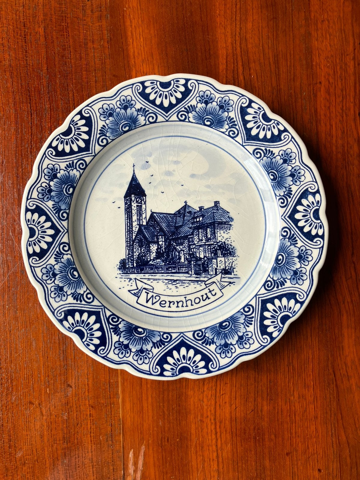 Wandbord Wernhout Delft Blue, Ophalen of Verzenden