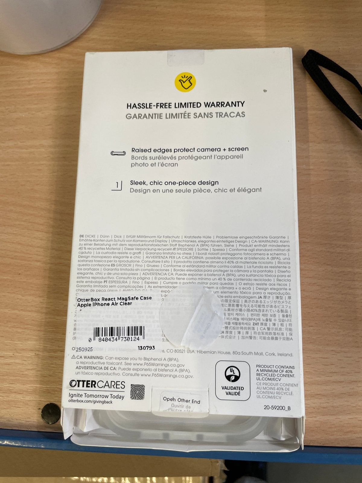 OtterBox React MagSafe Case voor iPhone 17 Air - Transparant, Kunststof, IPhone 17, Krasbestendig, Apple