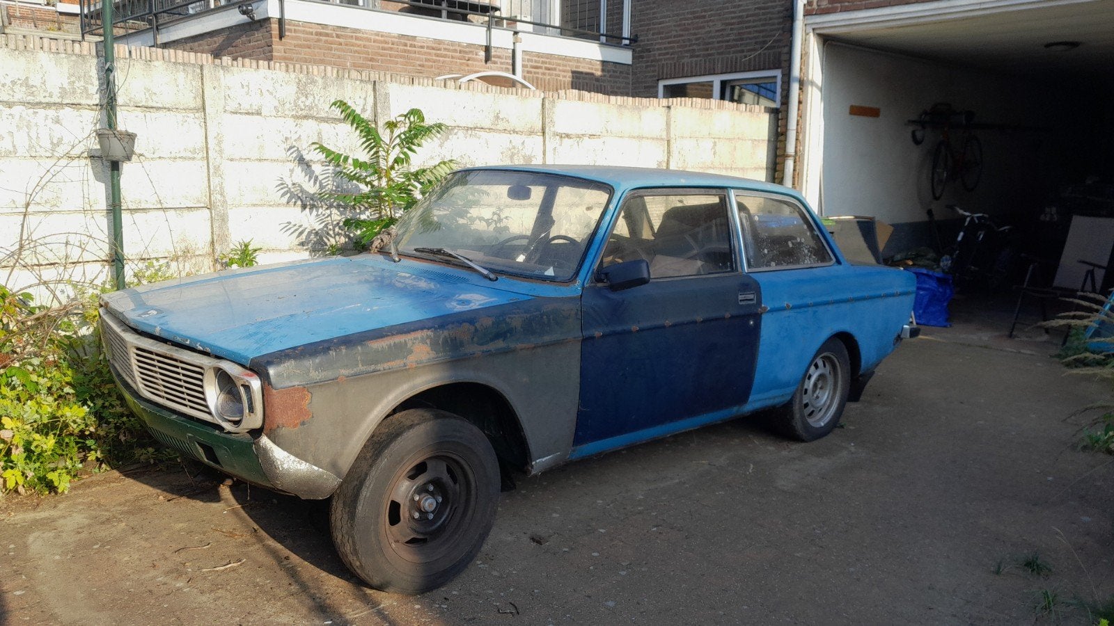 Volvo 142 1969 met kenteken, 118 pk, Blauw, Origineel Nederlands, Handgeschakeld
