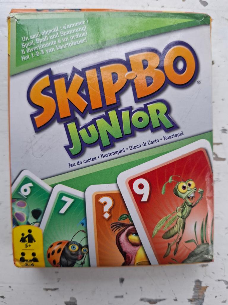 Skip-Bo Junior Kaartspel - Compleet met handleiding, Een of twee spelers, Ophalen of Verzenden, Gebruikt, Mattel