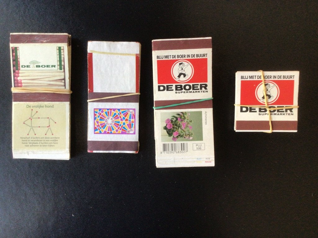 Lucifermapjes De Boer, Verzamelen, Rookartikelen, Aanstekers en Luciferdoosjes, Ophalen of Verzenden, Gebruikt, Luciferdoosjes of -merken