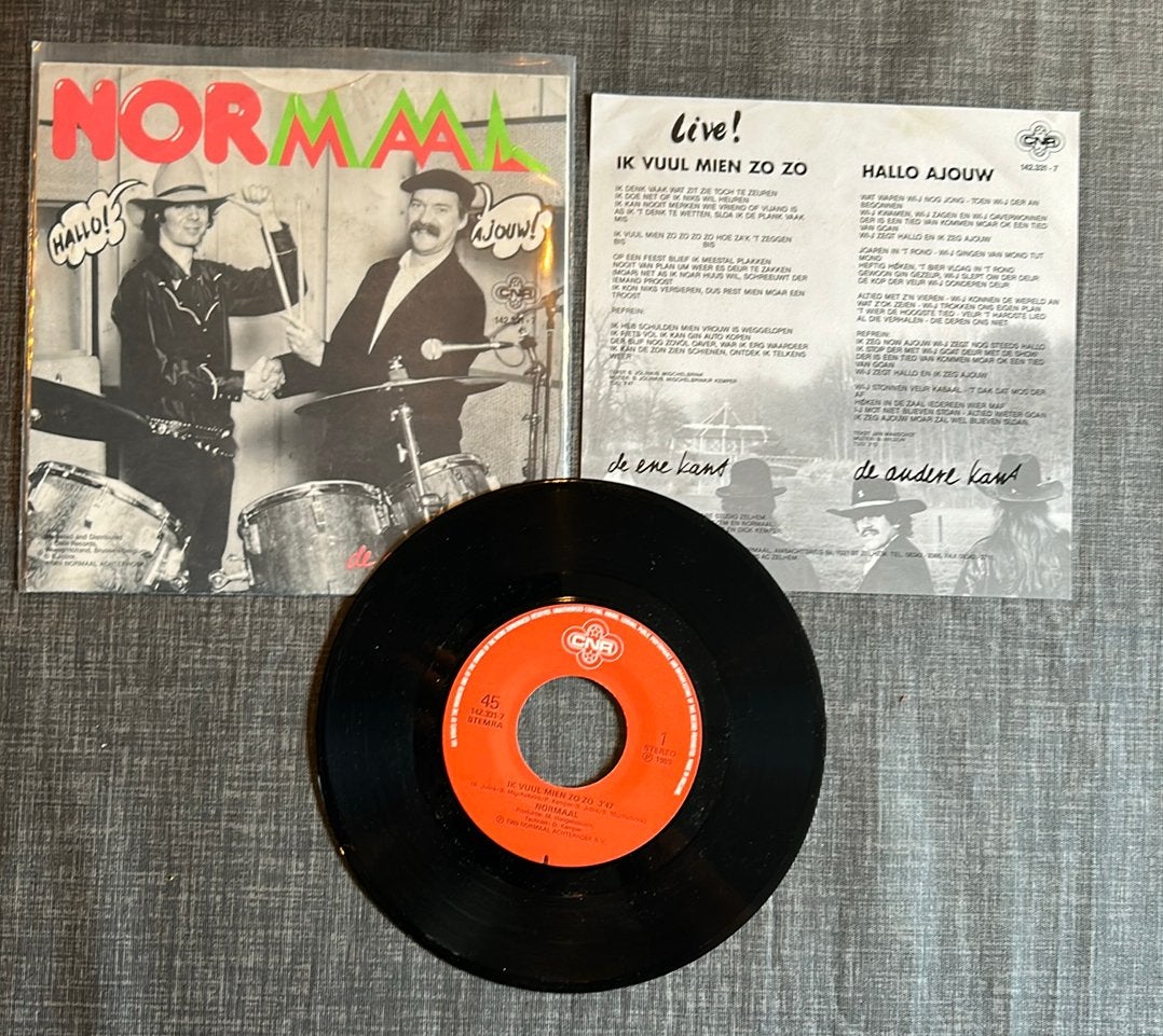 Normaal - Ik vuul mien zo zo (live single), Cd's en Dvd's, Vinyl Singles, 7 inch, Single, Ophalen of Verzenden, Zo goed als nieuw