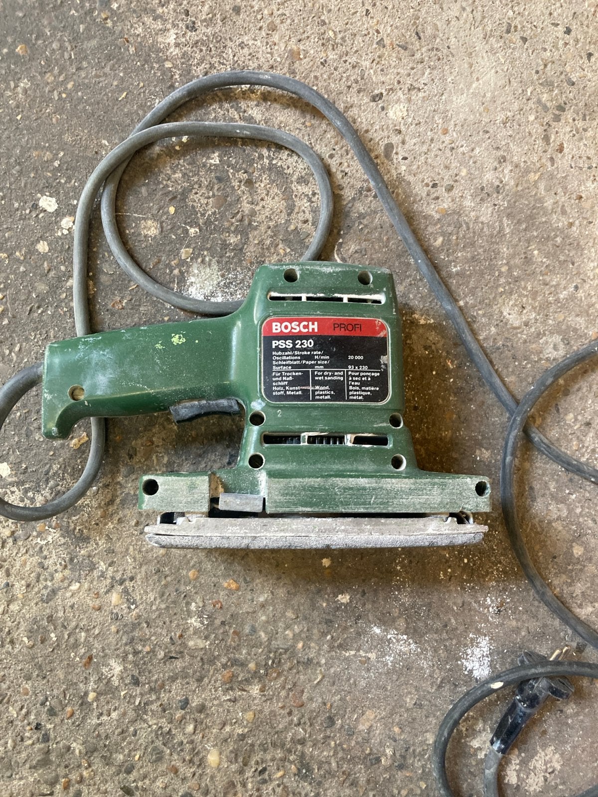 Bosch Profi PSS 230 Vlakschuurmachine, Ophalen, Gebruikt, Minder dan 600 watt, Vlakschuurmachine