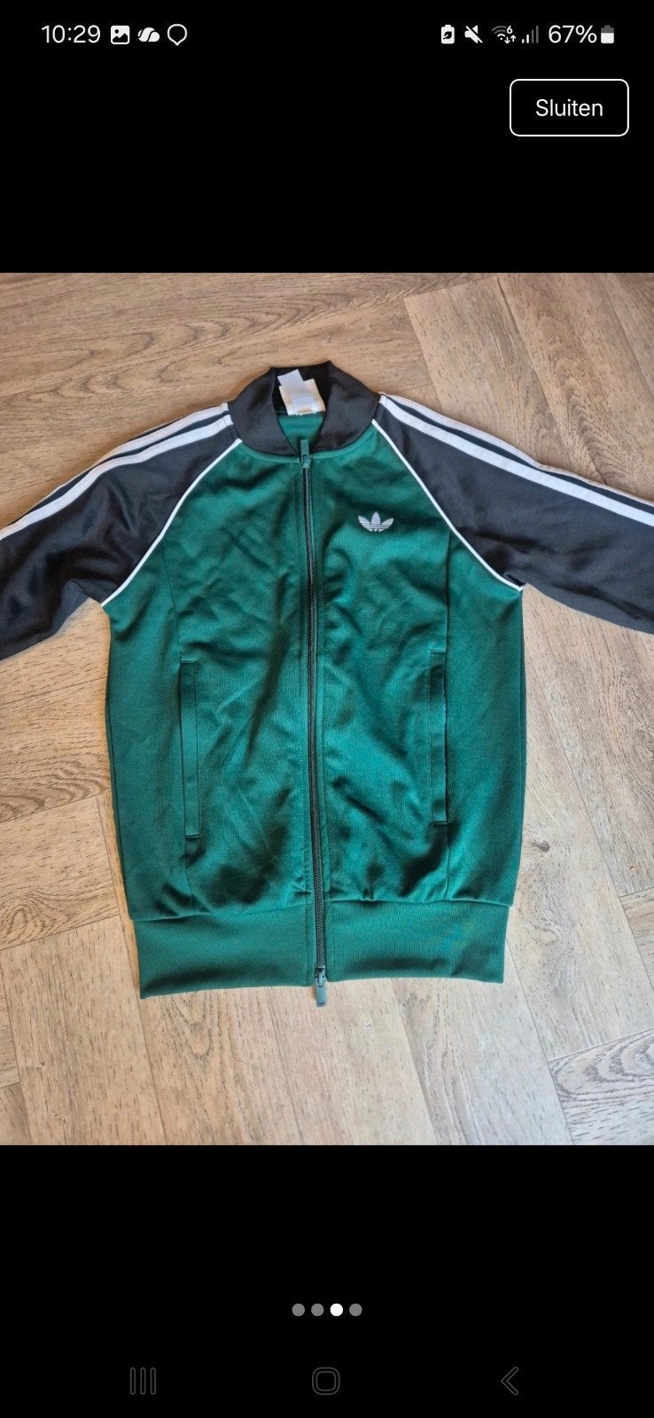 Adidas trainingsjack groen/zwart - Maat xs, Kleding | Heren, Zwart, Ophalen of Verzenden, Zo goed als nieuw, Algemeen