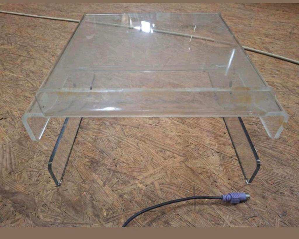 Plexiglas steun voor beeldscherm en toetsenbord, Computers en Software, Ophalen of Verzenden, Zo goed als nieuw