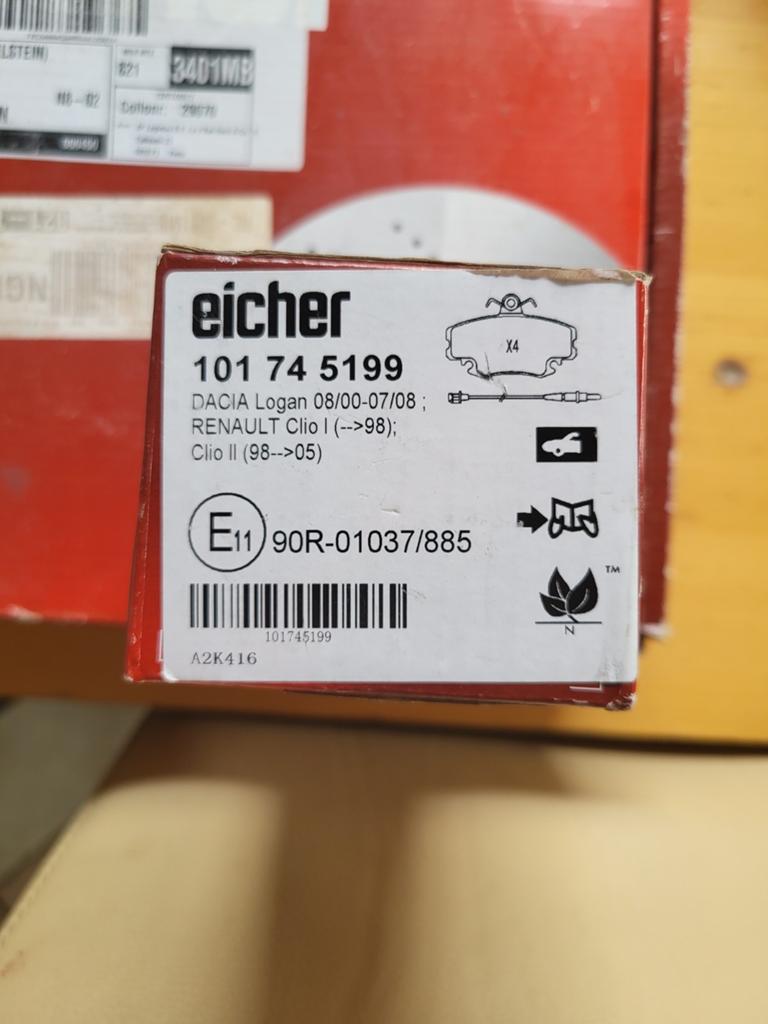 Eicher remschijven en remblokken voor Renault Clio I/II, Ophalen of Verzenden