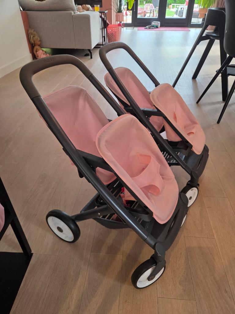 2x smoby poppenwagen/tweelingpoppenwagen, Kinderen en Baby's, Ophalen of Verzenden, Zo goed als nieuw, Babypop
