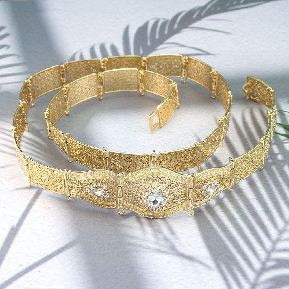 Marokkaanse riem / caftan riem, Sieraden, Tassen en Uiterlijk, Ophalen of Verzenden, Nieuw, Goud, Dame