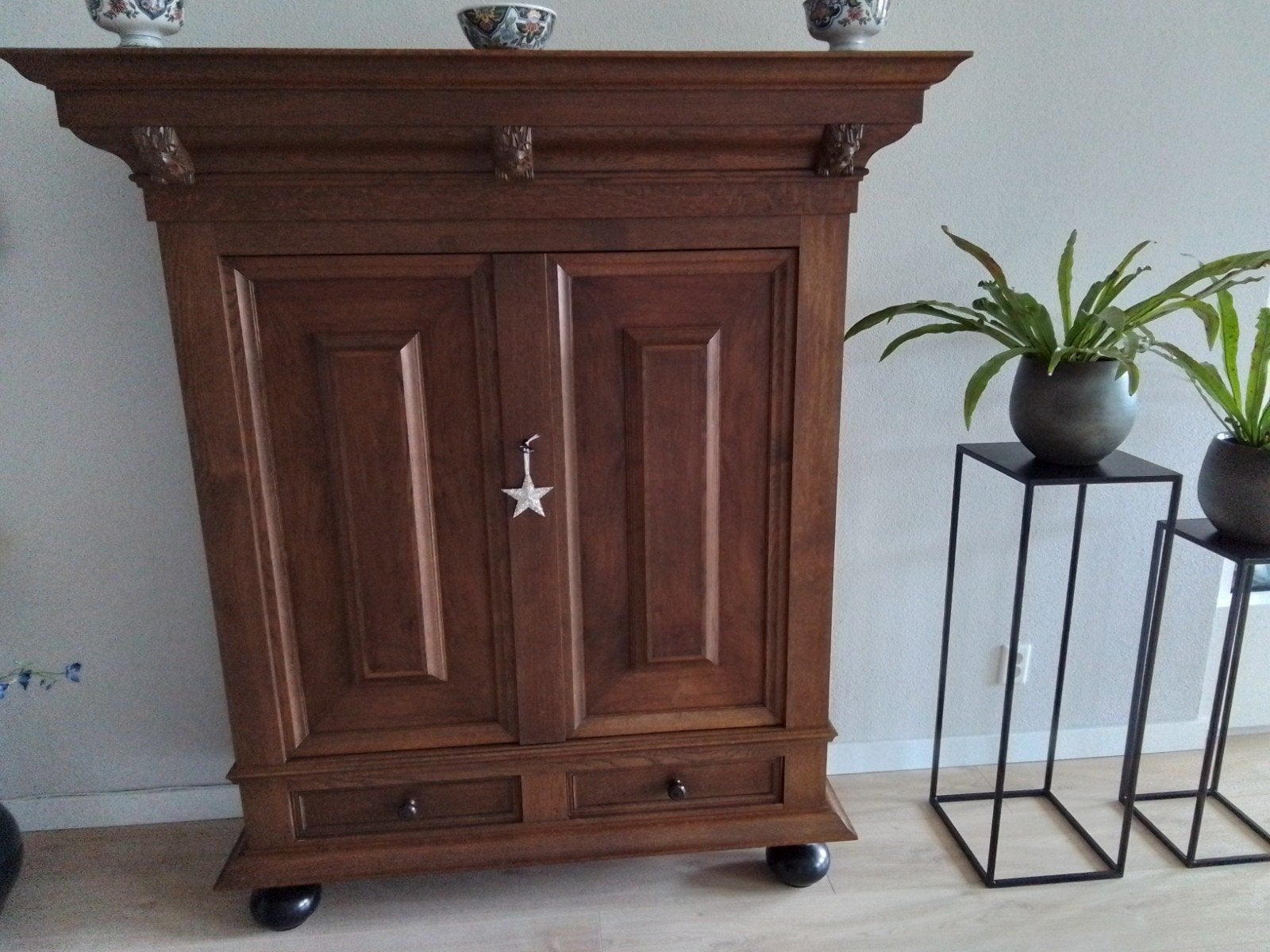 Eiken Servieskast met Lades, Huis en Inrichting, Kasten | Buffetkasten, Ophalen, 25 tot 50 cm