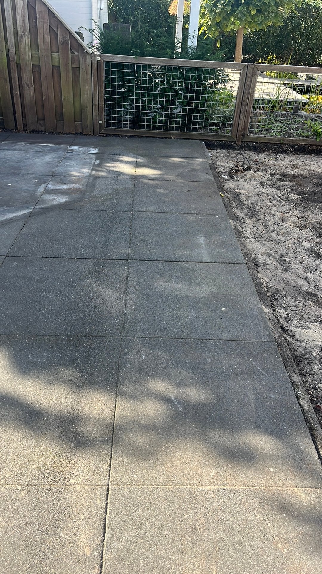 19m2 Grote botontegels 80x80x6 antracietgrijs, Ophalen, Zo goed als nieuw, 10 m² of meer, Beton