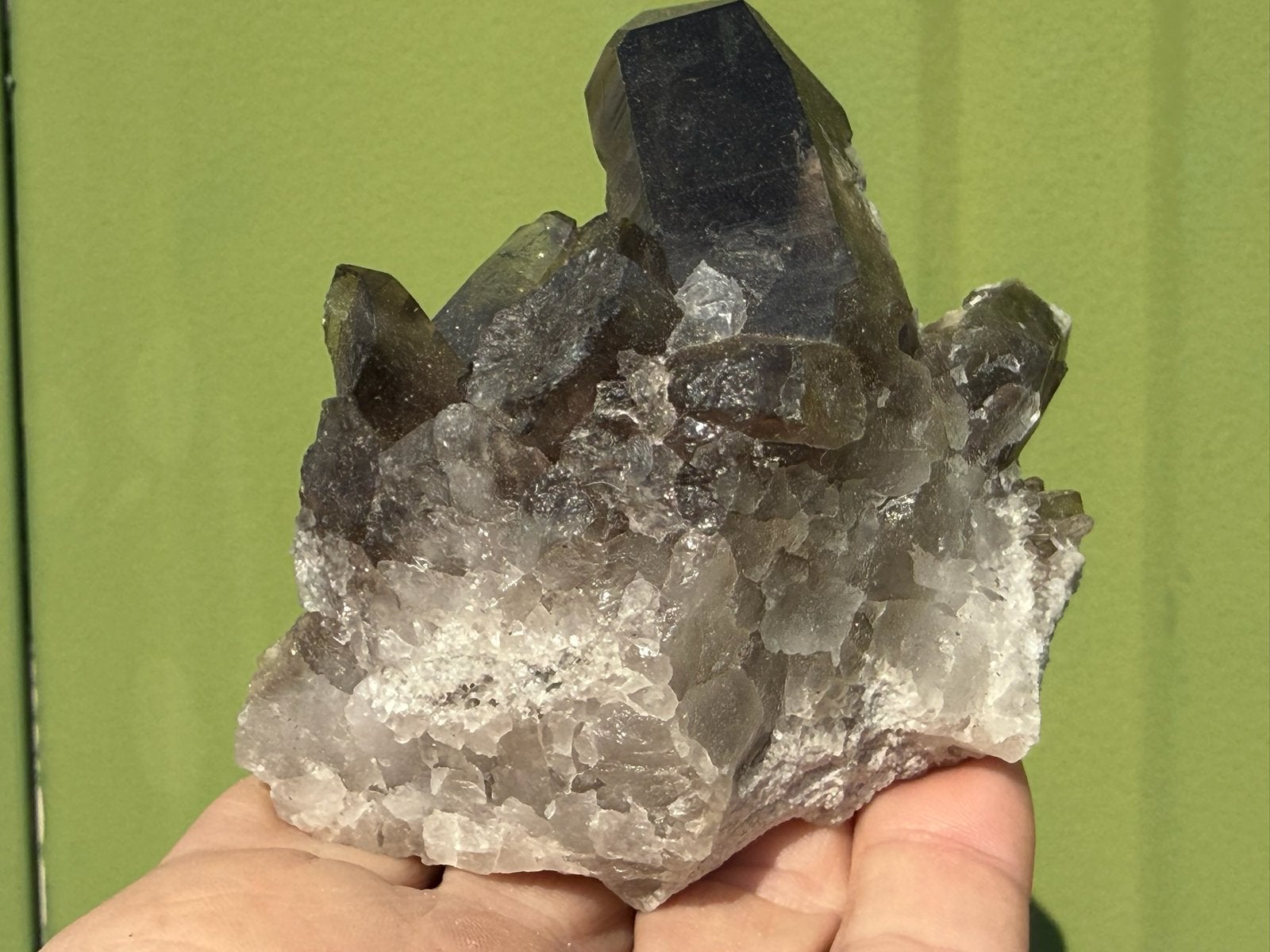 Natuurlijke Rookkwarts cluster Brazilië mineralen, Ophalen of Verzenden, Mineraal