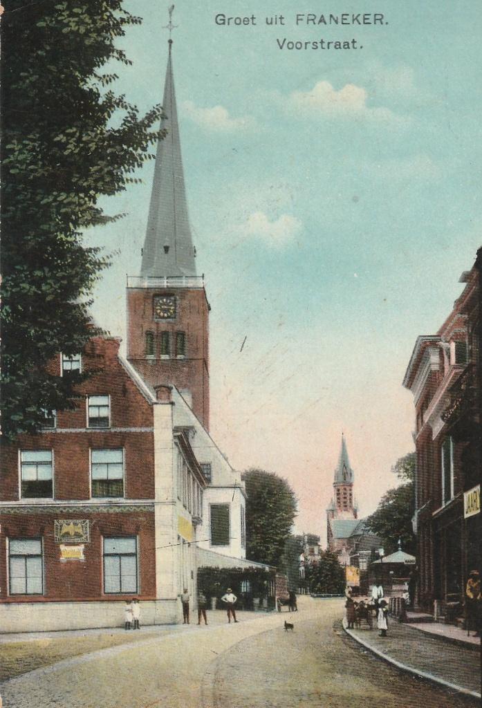 Franeker, Verzamelen, Ansichtkaarten | Nederland, Ophalen of Verzenden, Voor 1920, Gelopen, Friesland