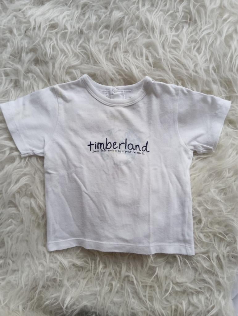 Wit Timberland t-shirt | maat 68, Ophalen of Verzenden, Timberland, Jongetje, Shirtje of Longsleeve