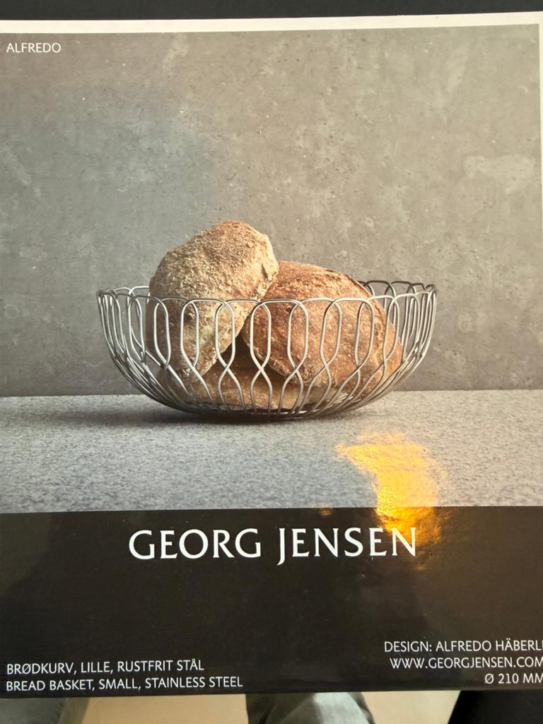 Georg Jensen Alfredo broodmand klein – ontwerp Häberli, Overige materialen, Mand, Rond, Nieuw
