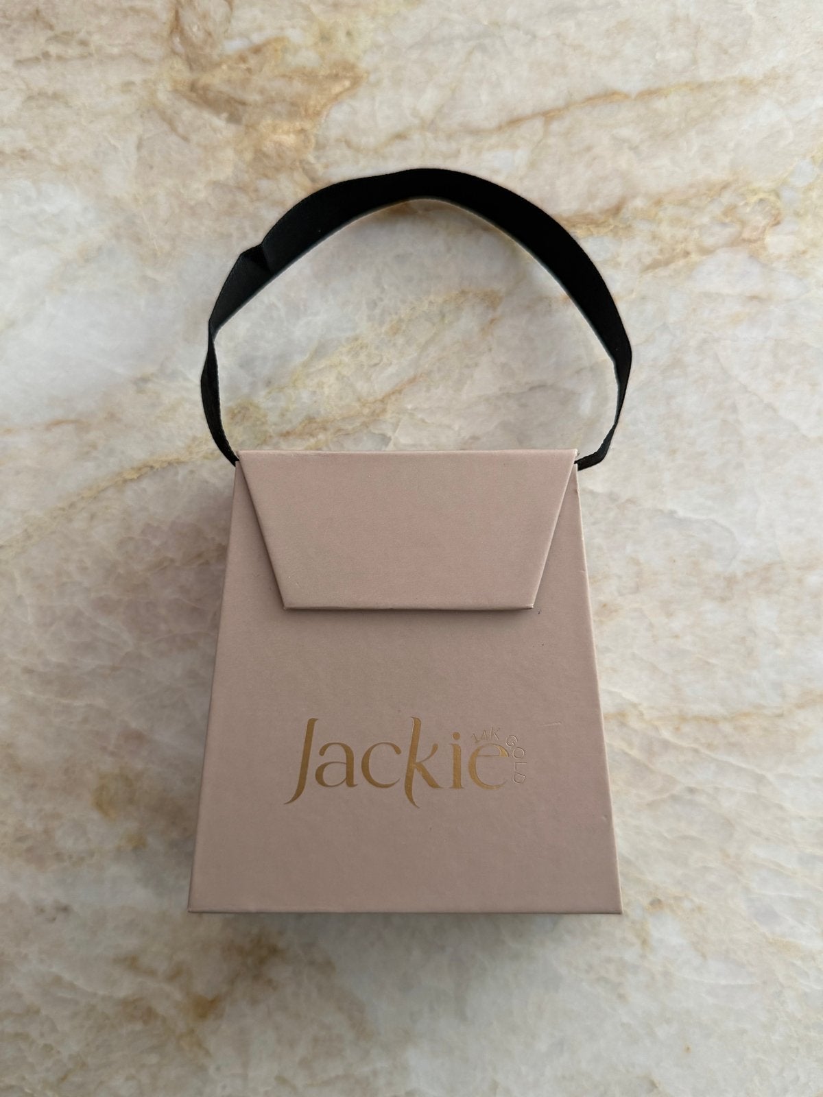 Jackie 14K Gouden Double Heart Ketting., Met hanger, Verzenden, Zo goed als nieuw, Goud
