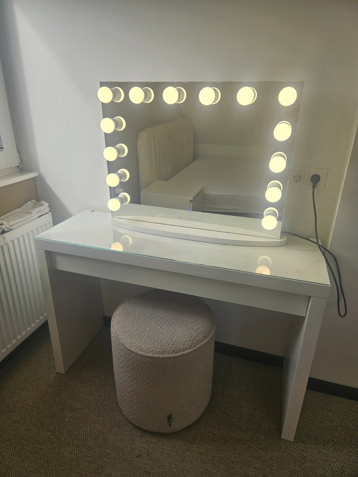 Anastasia make-up spiegel met 3 lichtstanden, Ophalen, Overige materialen, Gebruikt, Modern, Hollywood Glamour